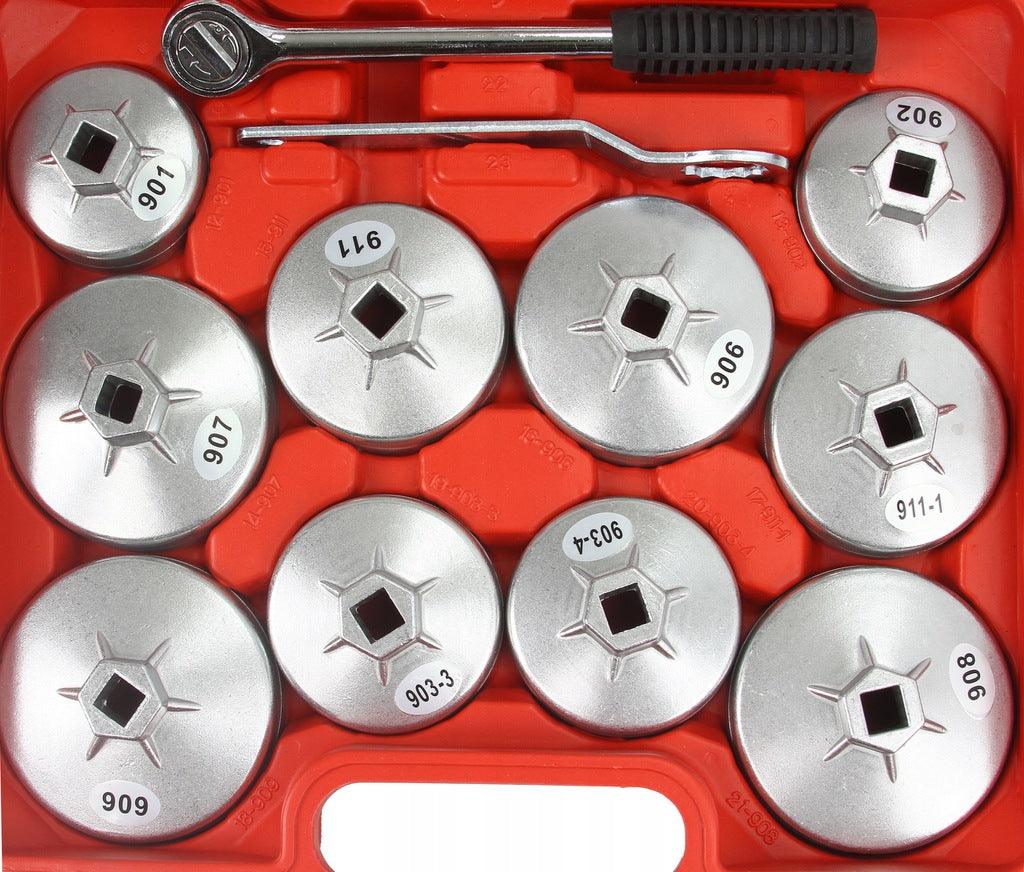 Trusa profesionala chei filtru ulei auto 23 piese aluminiu - Bjc tools