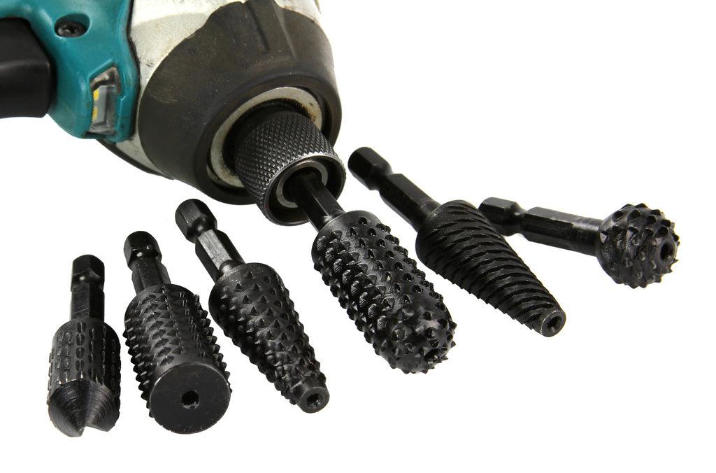 Set 6 pile cu profil si freza pentru lemn,Set pile pentru bormasina - Bjc tools