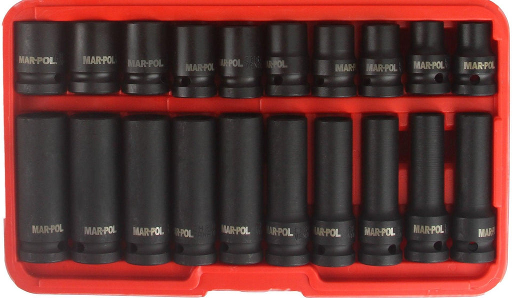 Trusa chei tubulare de impact 1/2 20 piese scurte si lungi - Bjc tools