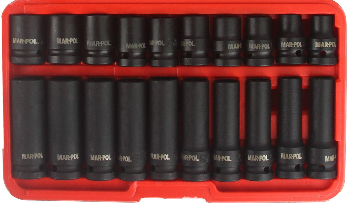 Trusa chei tubulare de impact 1/2 20 piese scurte si lungi - Bjc tools