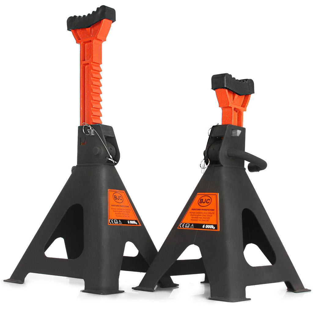 Set 2 suporți suspendare auto cu blocare dubla si tampon cauciuc 6 tone tip capre auto 6 tone - Bjc tools