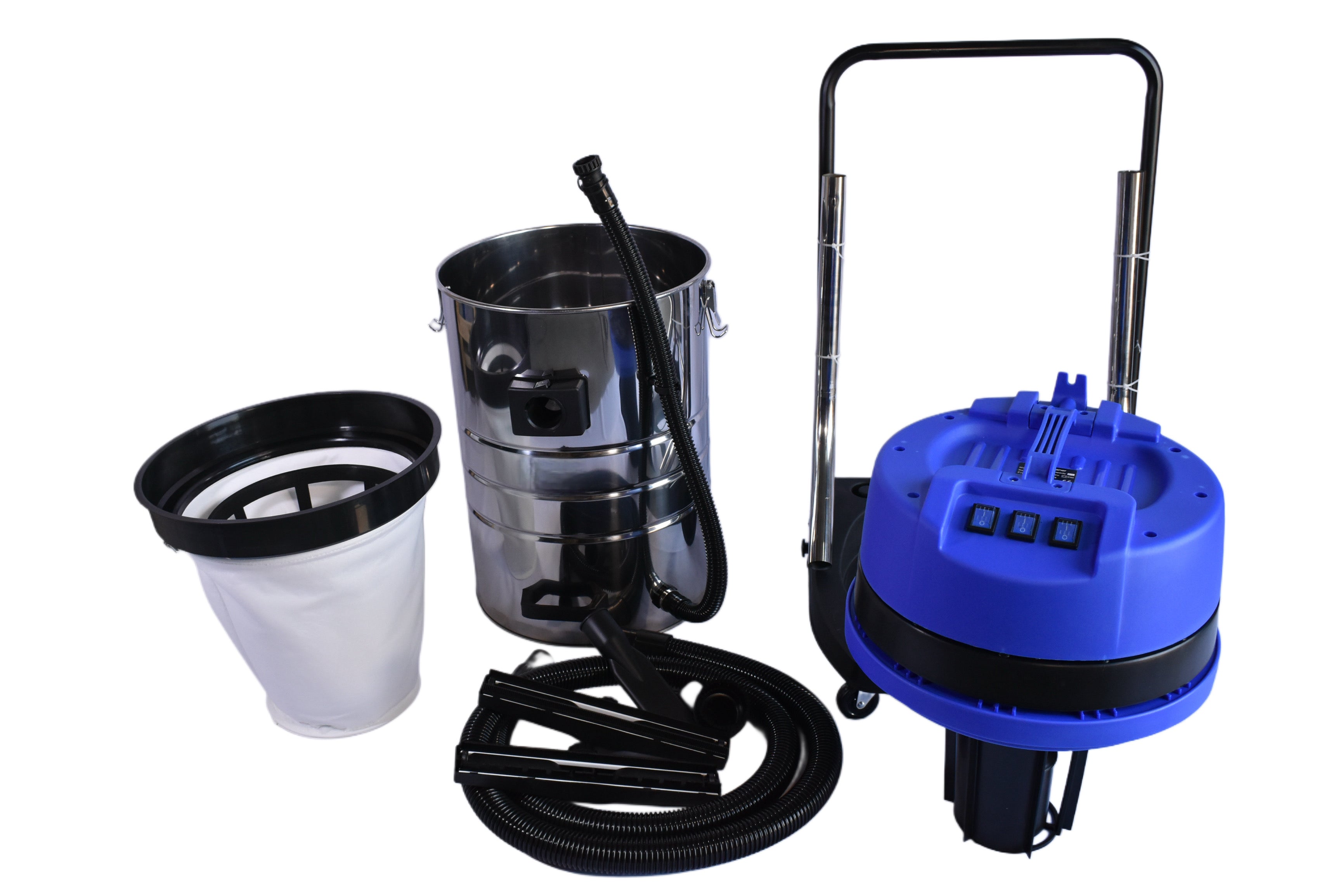 Aspirator industrial 80 Litri 3 motoare 4200W umed/uscat pentru spalatorii auto / birouri / magazine Imagine secundară a produsului