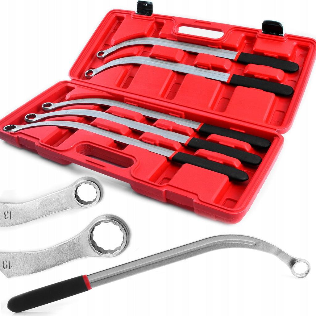 Set chei inelare lungi pt tensionare role curele distributie 12 laturi 470mm 13,15,16,17,19mm - Bjc tools