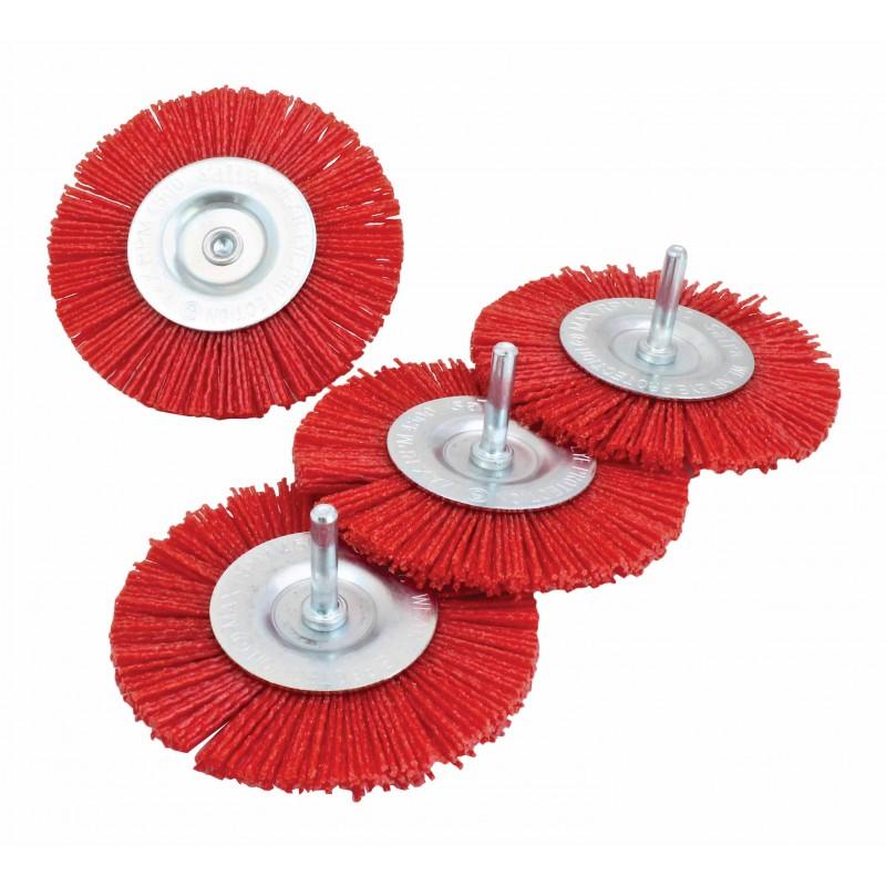 Set perii nailon tip disc, pentru masina de gaurit, 100 mm Imagine secundară a produsului