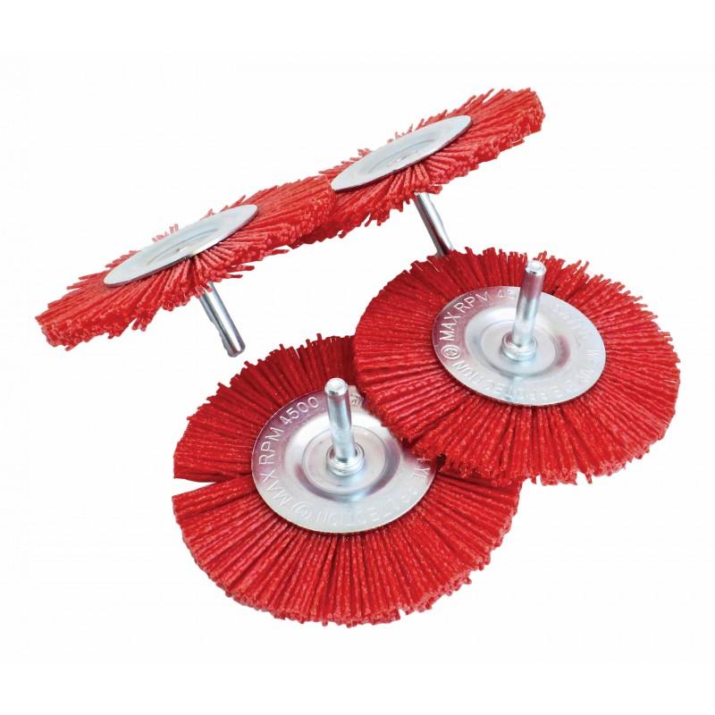 Set perii nailon tip disc, pentru masina de gaurit, 100 mm - Bjc tools