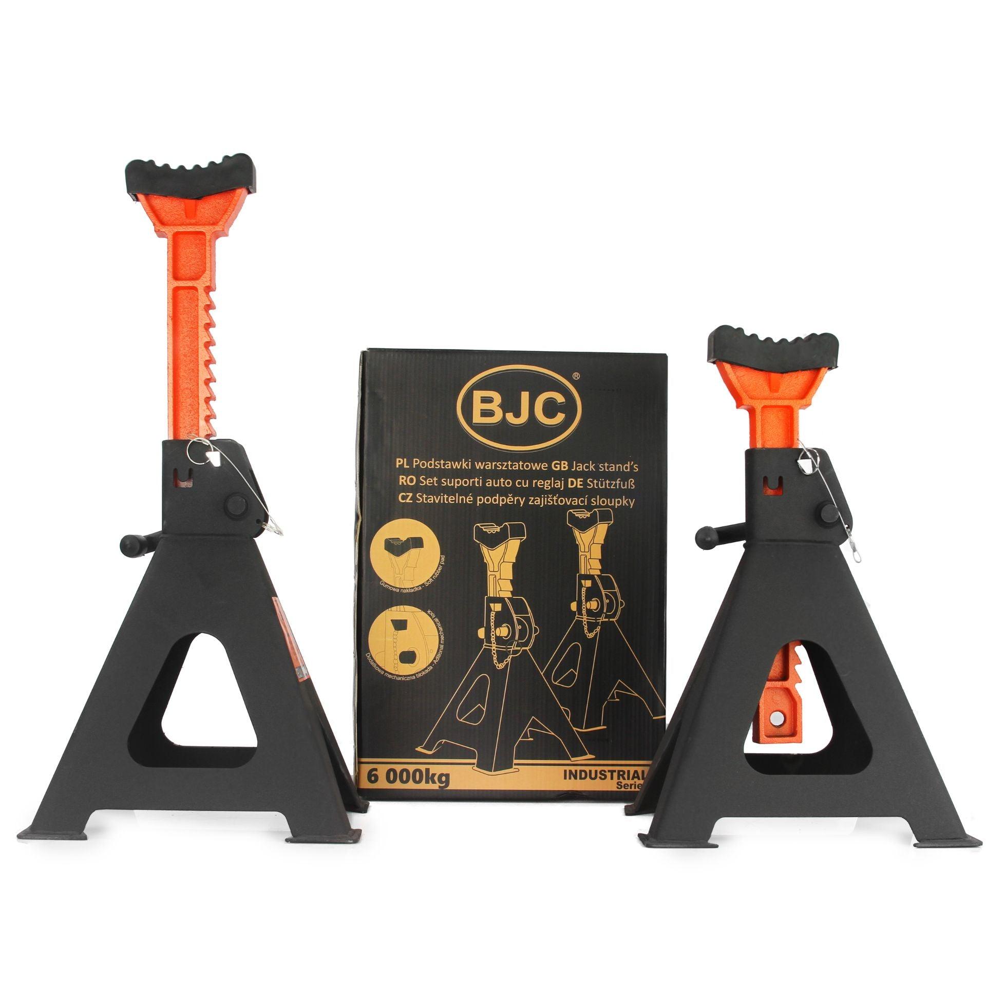 Set 2 suporți suspendare auto cu blocare dubla si tampon cauciuc 6 tone tip capre auto 6 tone - Bjc tools
