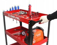 Carucior scule service 3 rafturi 136kg Carut ucenic mecanic - Bjc tools