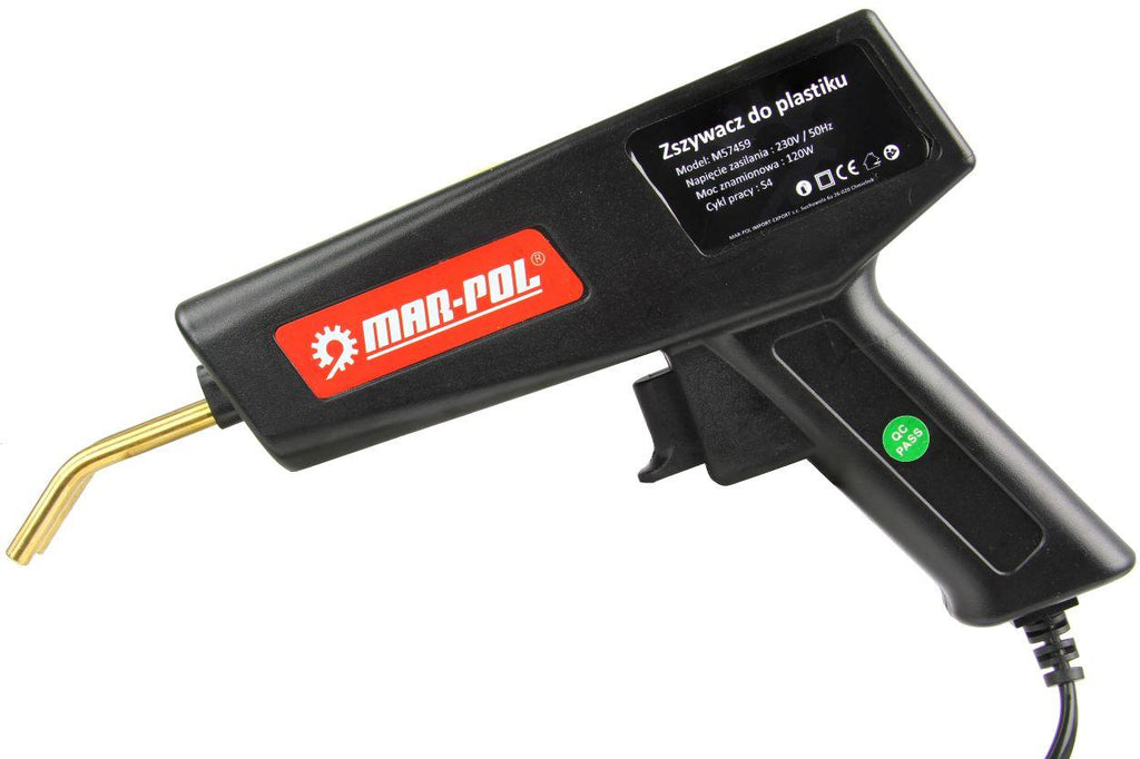 Pistol cu capse pentru lipit elemente plastic,Pistol pentru sudat plastic cu 400 capse,120W - Bjc tools