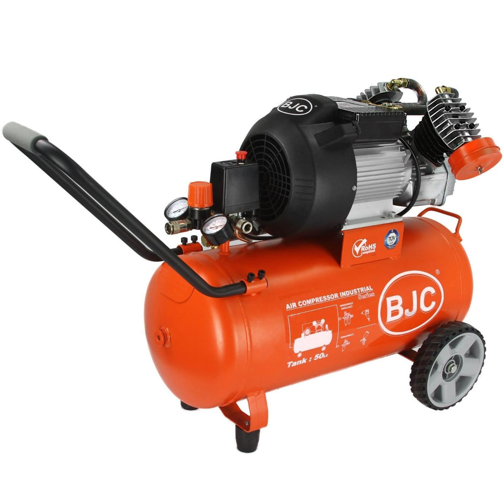 Compresor aer comprimat profesional, 50 litri, 2 pistoane, 10 bari, 395L/min 3HP (Produs resigilat) - Bjc tools