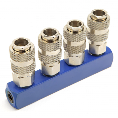 Ramificator de aer cu 4 iesiri 1/4,Racord de aer,Mufe rapide