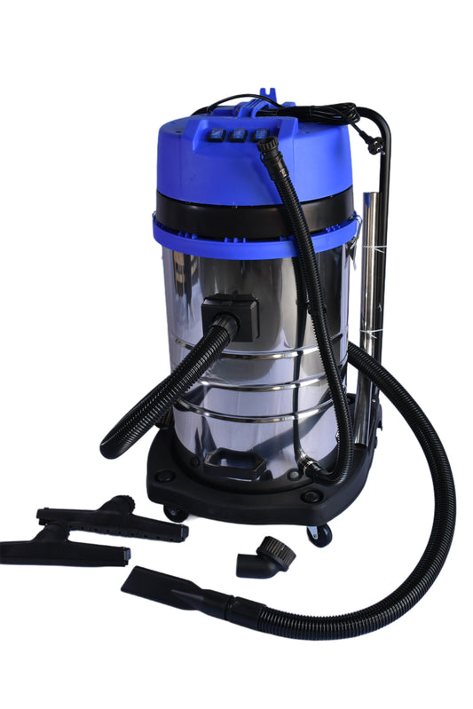 Aspirator industrial 80 Litri 3 motoare 4200W umed/uscat pentru spalatorii auto / birouri / magazine