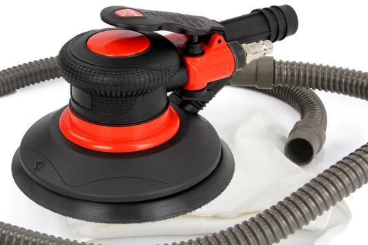 Slefuitor pneumatic rotativ orbital excentric 150mm 84L/min cu furtun si sac - Bjc tools