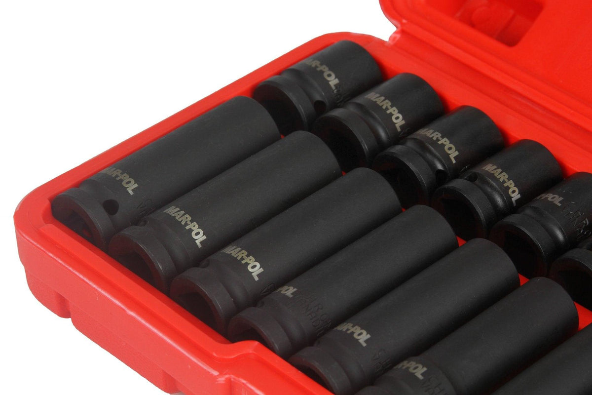 Trusa chei tubulare de impact 1/2 20 piese scurte si lungi - Bjc tools