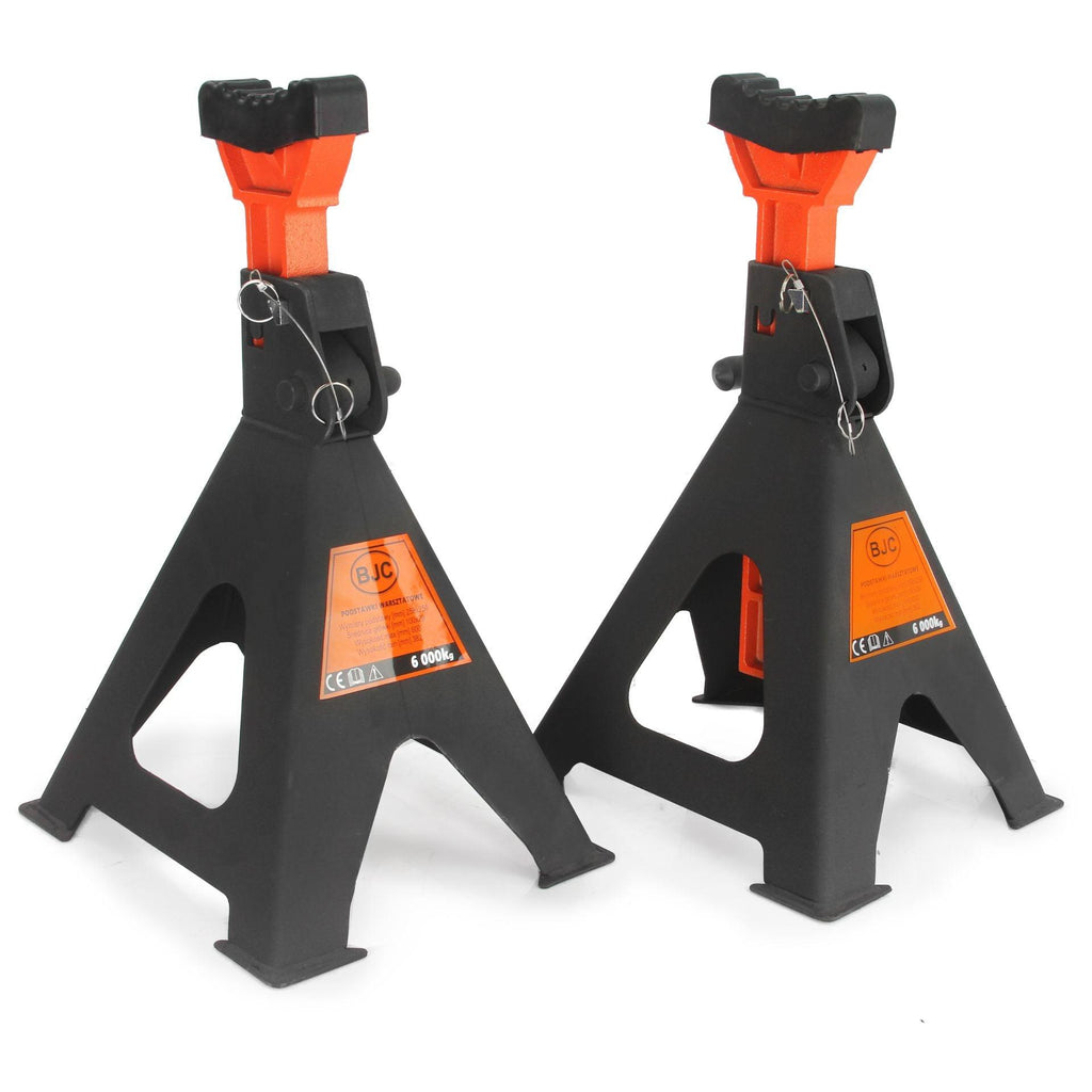 Set 2 suporți suspendare auto cu blocare dubla si tampon cauciuc 6 tone tip capre auto 6 tone - Bjc tools