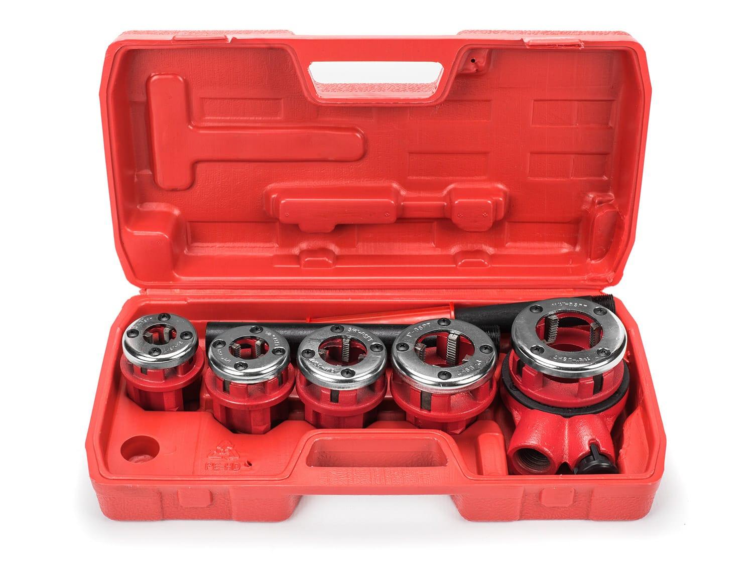Trusa filiera tevi gaze 5 piese 3/8, 1/2, 3/4, 1", 1 1/4 - Bjc tools Imagine principală a produsului