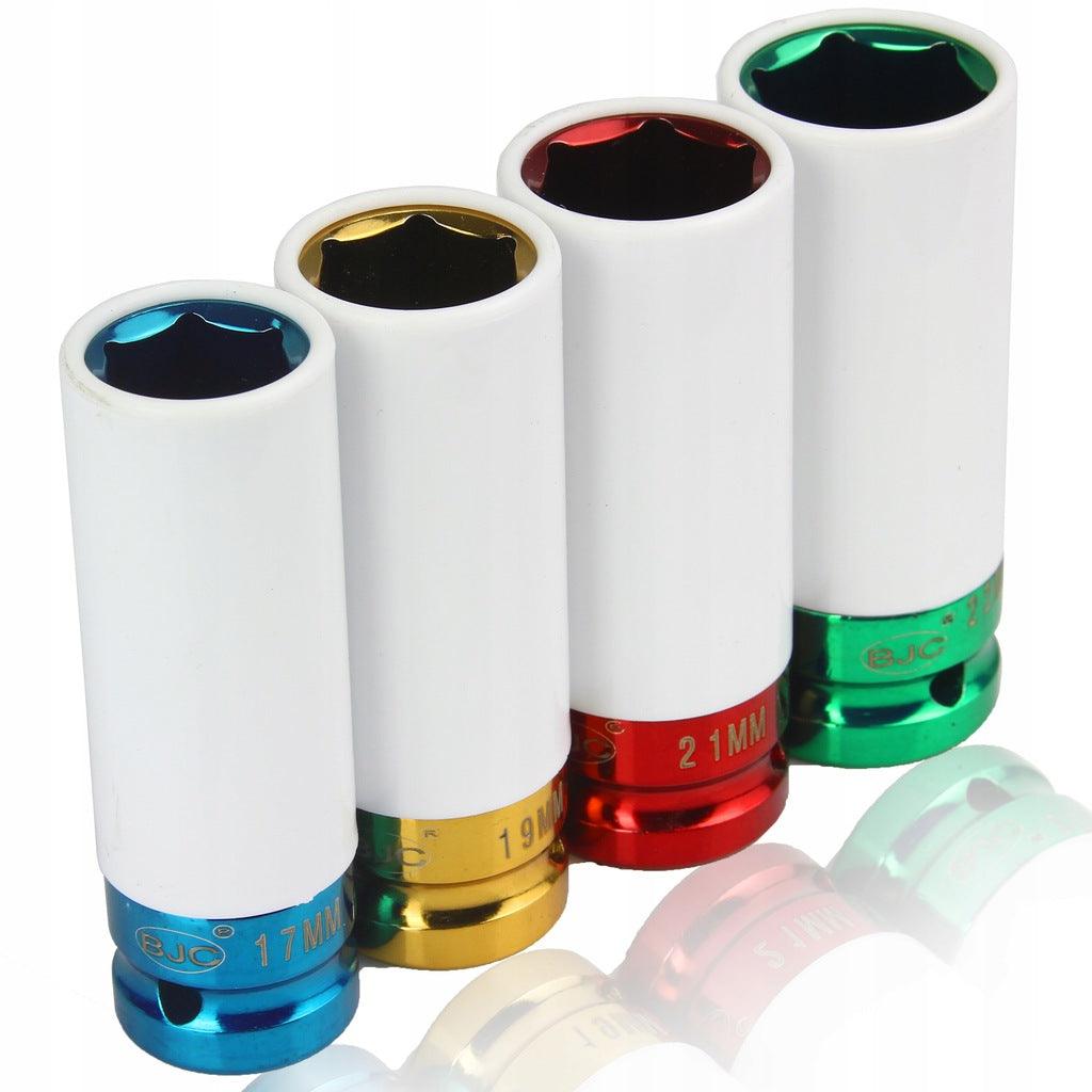 Set chei tubulare de impact cu protecție pt jante 17 19 21 22 mm 1/2 Profesional Imagine secundară a produsului