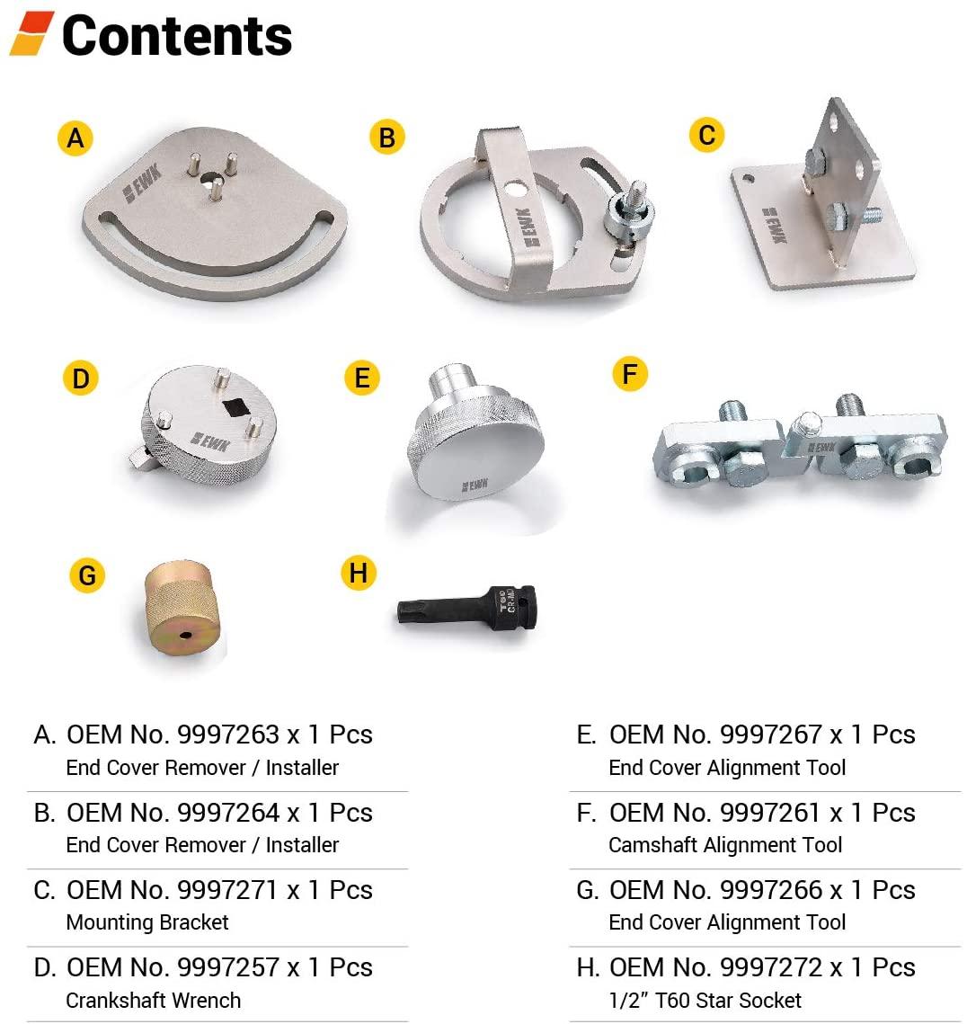 Trusa cale blocare distributie Volvo Land Rover Freelander 3.0 3.2 litri T6 - Bjc tools