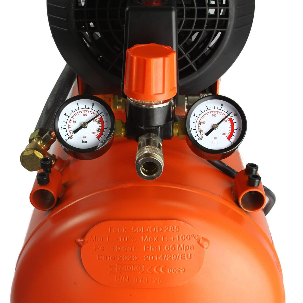 Compresor aer comprimat profesional, 50 litri, 2 pistoane, 10 bari, 395L/min 3HP (Produs resigilat) - Bjc tools