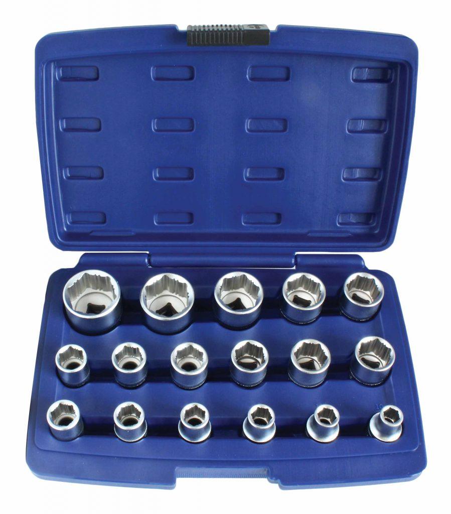 Trusa tubulare profesionale anti-alunecare 1/2 17 piese 6 laturi 10-32mm - Bjc tools