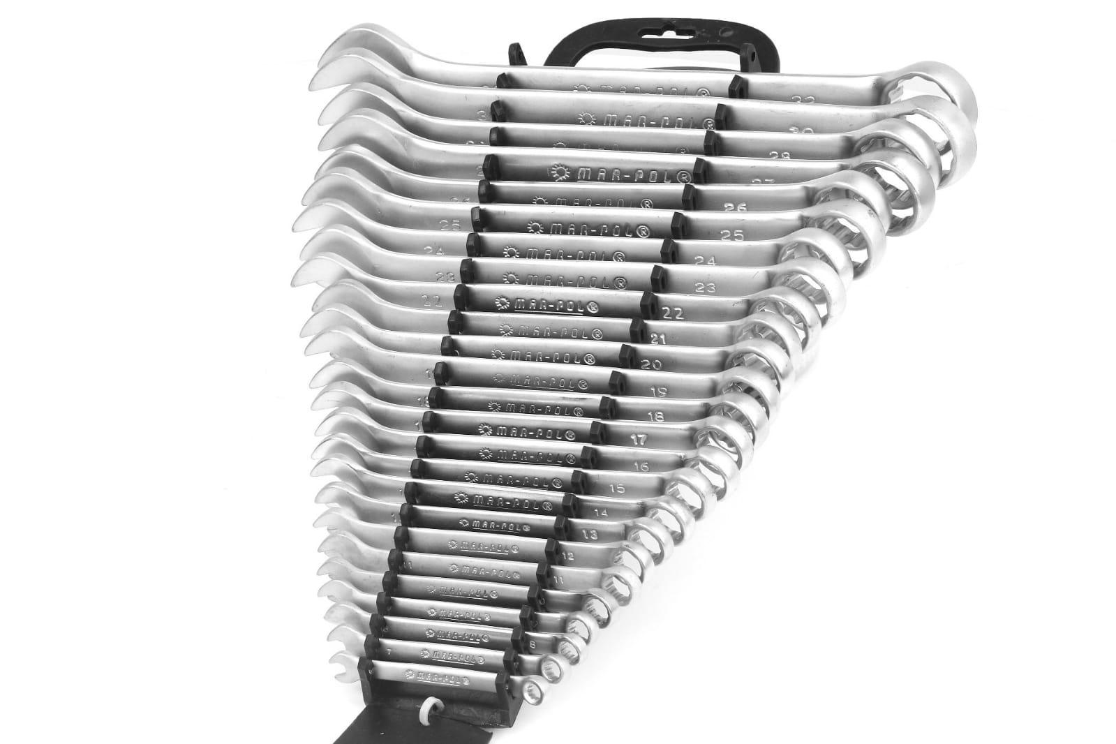 Set chei combinate fixe/inelare 6-32mm 25 piese Chrome Vanadium + organizator - Bjc tools