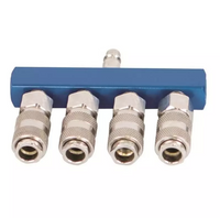 Ramificator de aer cu 4 iesiri 1/4,Racord de aer,Mufe rapide