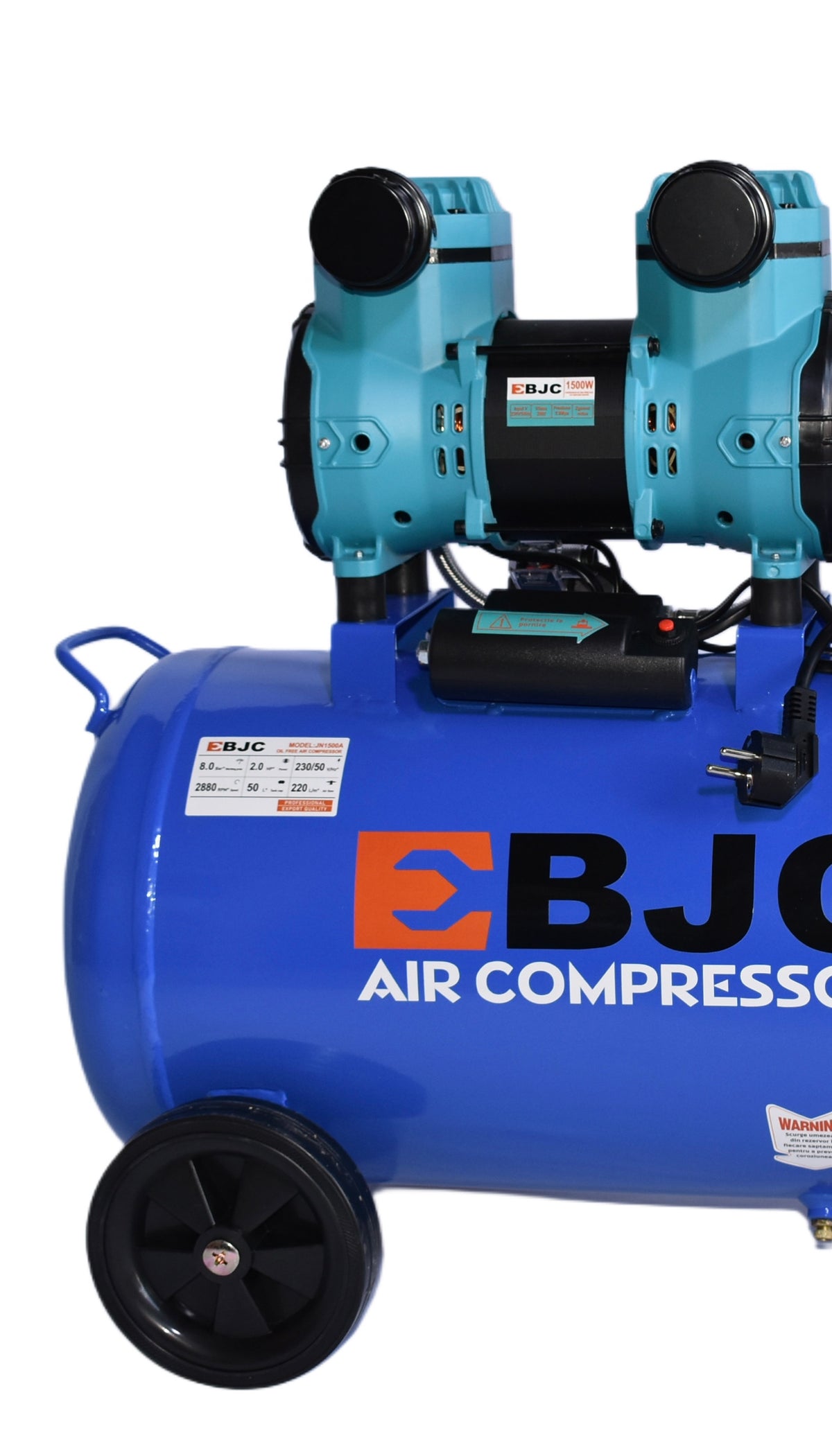Compresor de aer 50 litri silentios fara ulei 2CP BJC