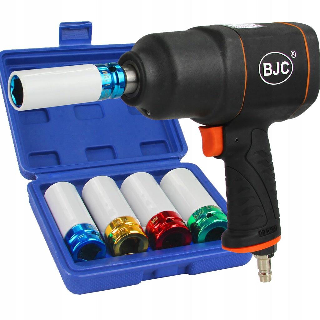 Set chei tubulare de impact cu protecție pt jante 17 19 21 22 mm 1/2 Profesional - Bjc tools Imagine principală a produsului