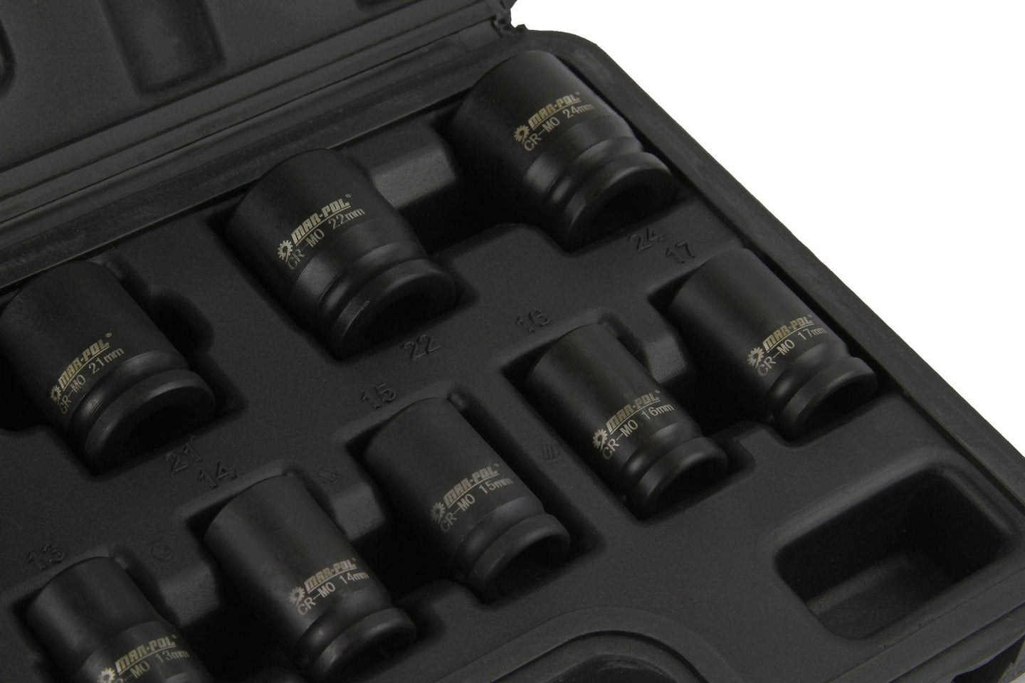 Trusa chei tubulare impact 1/2" scurte 10-24mm 13 piese - Bjc tools