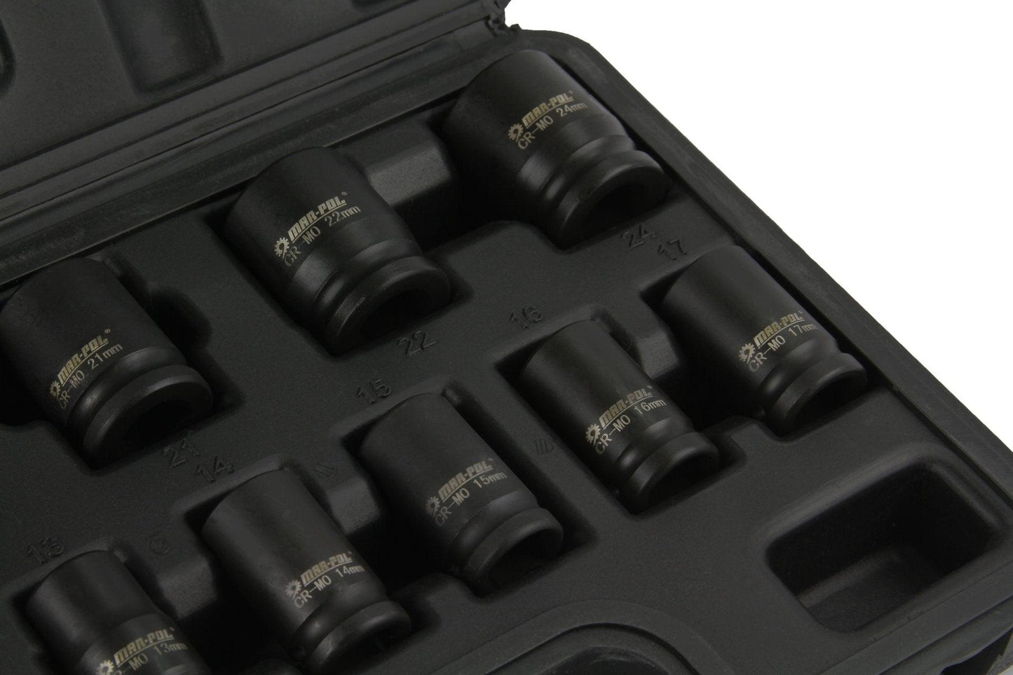 Trusa chei tubulare impact 1/2" scurte 10-24mm 13 piese - Bjc tools