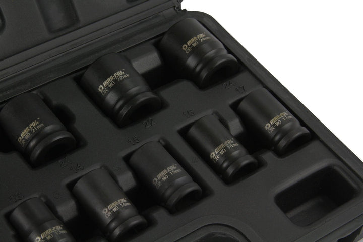 Trusa chei tubulare impact 1/2" scurte 10-24mm 13 piese - Bjc tools