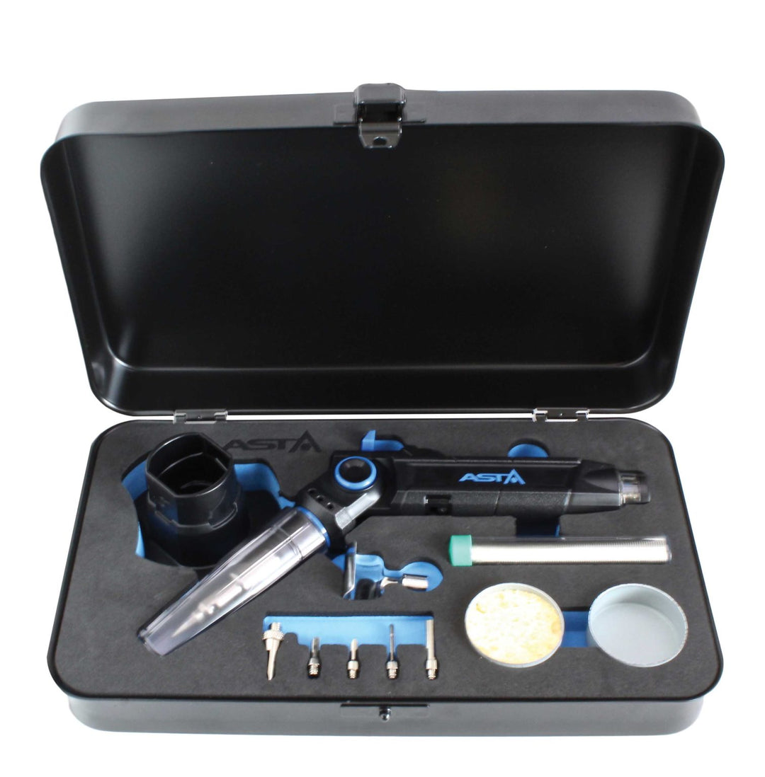 Pistol de lipit cu gaz Profesional kit 10 accesorii, Ciocan de lipit cu gaz, ledcon - Bjc tools