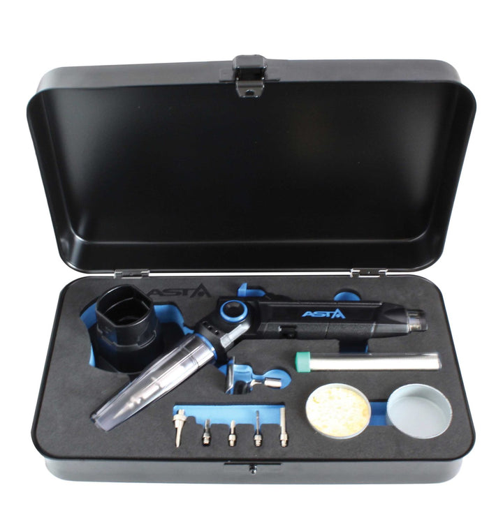 Pistol de lipit cu gaz Profesional kit 10 accesorii, Ciocan de lipit cu gaz, ledcon - Bjc tools