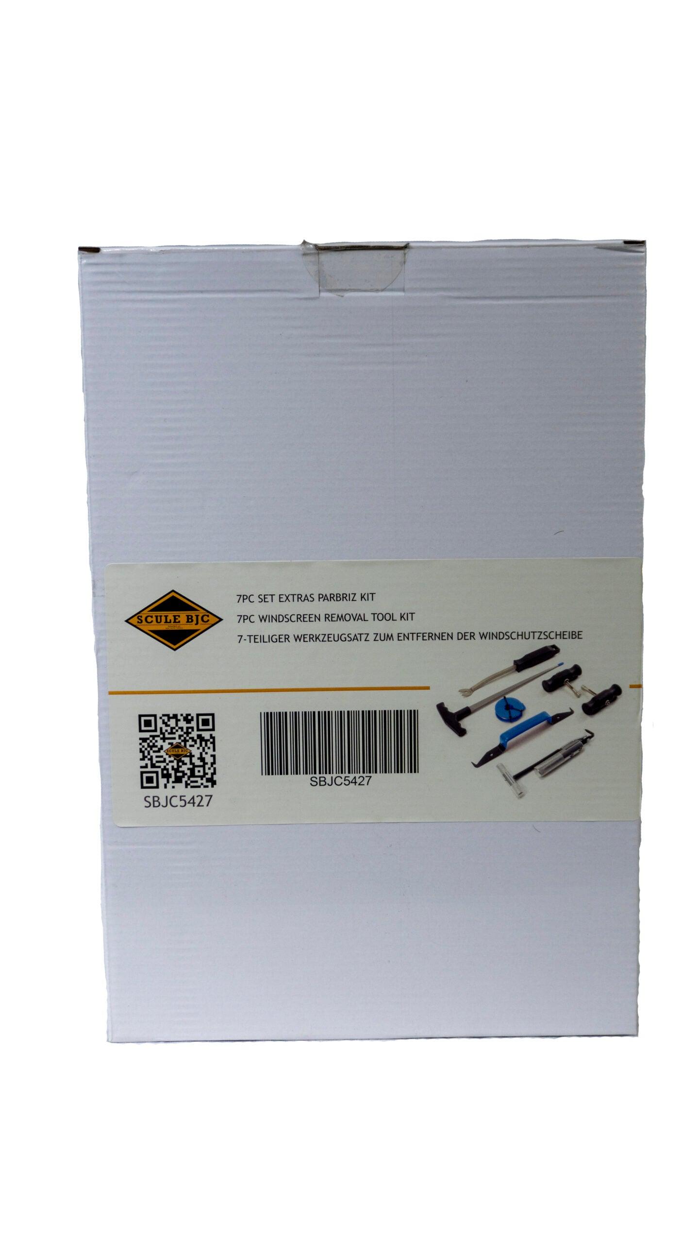 Trusa demontare geamuri, Set extras parbriz kit 7 piese,Set de scule pentu demontare parbriz luneta 7 piese Trusa taiat cheder - Bjc tools