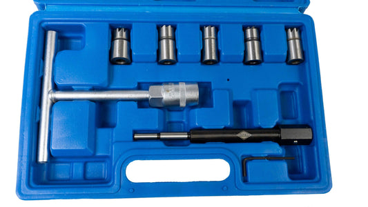 Set freza curatat scaune injectoare diesel 7 piese, Freza scaun injector - Bjc tools