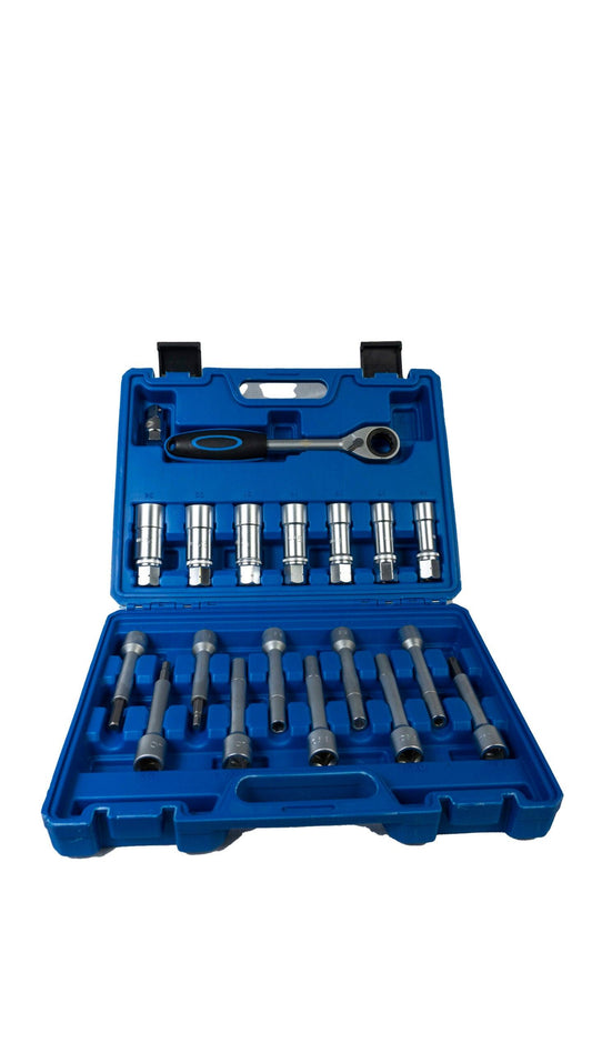 Trusa chei demontare amortizoare, Set de unelte pentru îndepărtarea și instalarea amortizoarelor 19pcs - Bjc tools