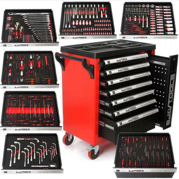 Dulap de scule complet echipat Profesional 298 piese 7 sertare - Bjc tools