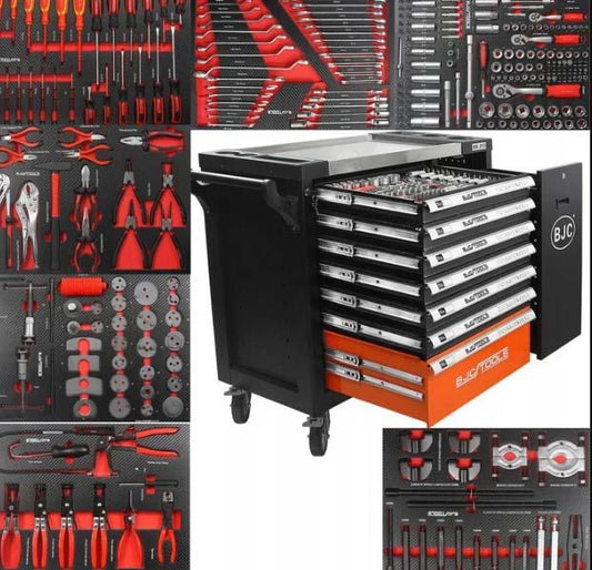 Dulap scule echipat Profesional 306 piese 7 sertare - Bjc tools