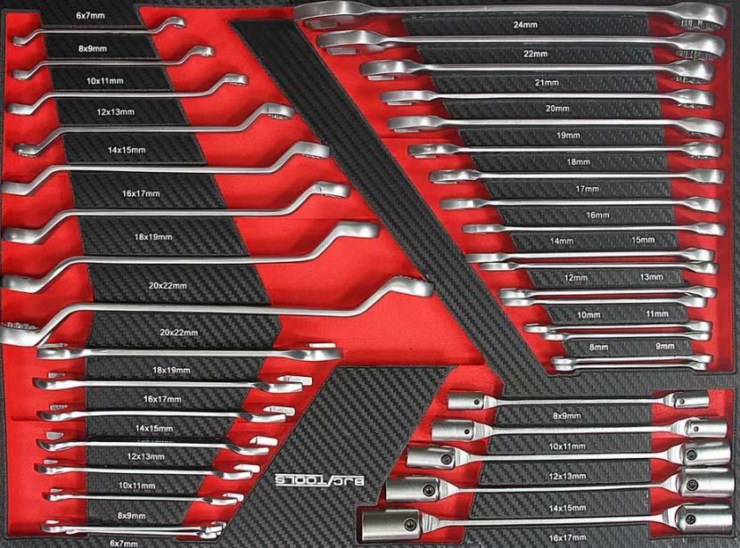 Dulap scule echipat Profesional 306 piese 7 sertare - Bjc tools