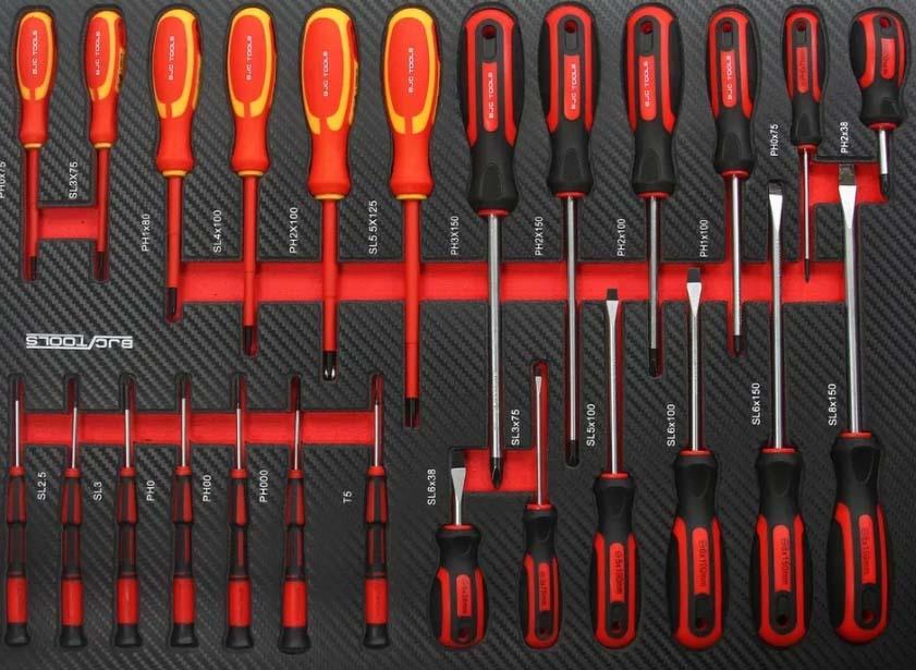 Dulap scule echipat Profesional 306 piese 7 sertare - Bjc tools