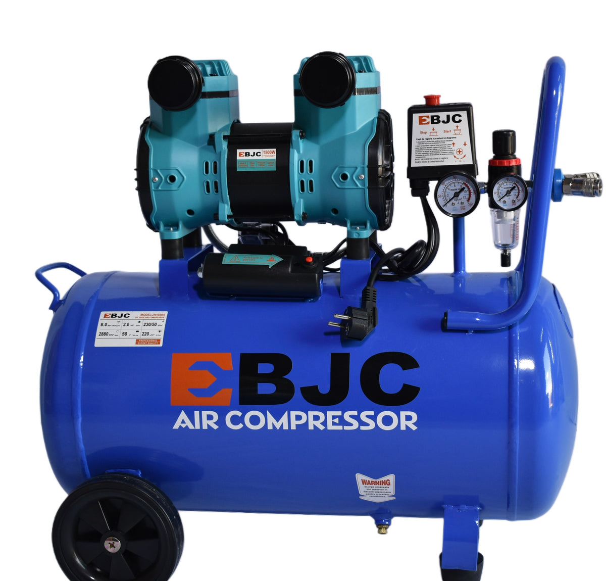 Compresor de aer 50 litri silentios fara ulei 2CP BJC