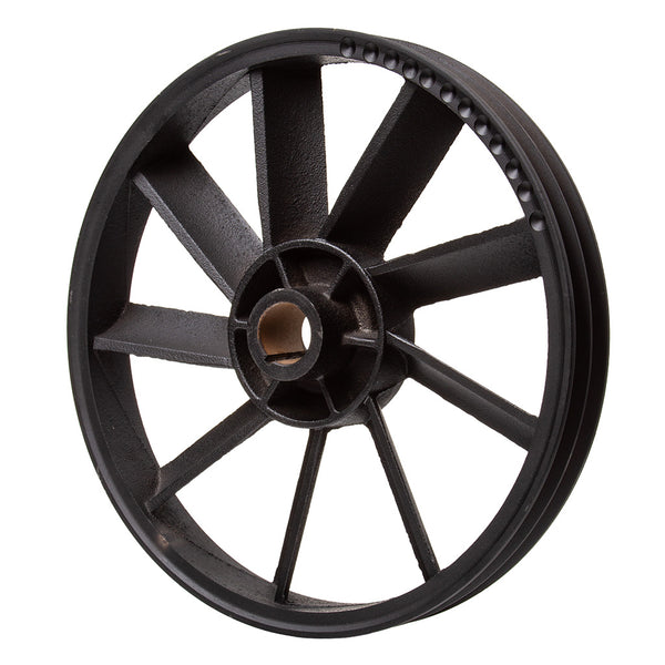 Fulie Pompa Compresor Fonta - 2 Canale - Diametru 310mm - Ax Conic 31mm - 34mm