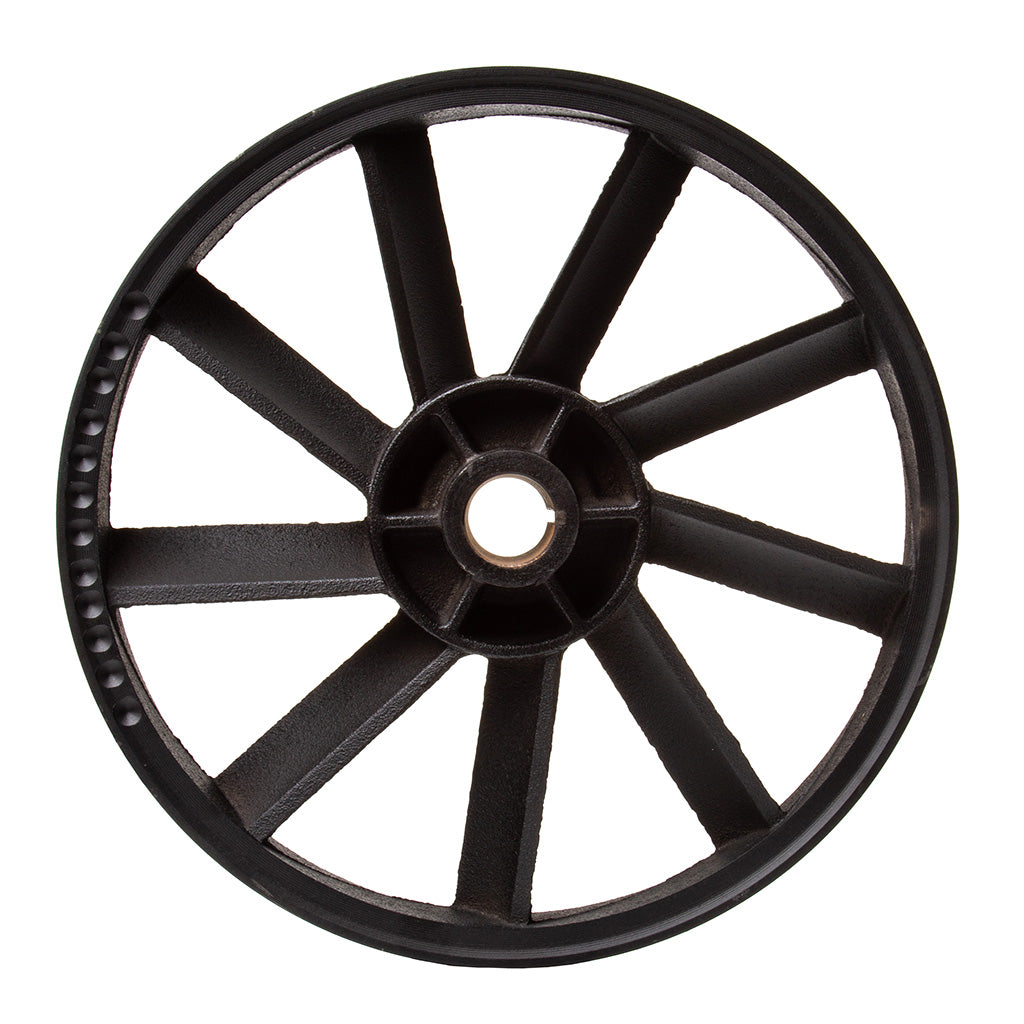 Fulie Pompa Compresor Fonta - 2 Canale - Diametru 310mm - Ax Conic 31mm - 34mm