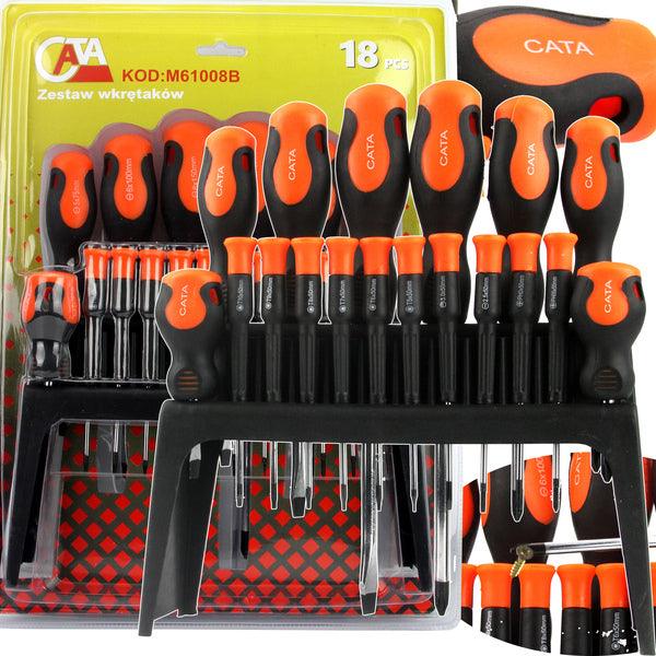 Set surubelnite drepte stea si torx 18 piese magnetice - Bjc tools