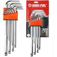 Set chei imbus hexagon tip L profesional 1.5 - 14 mm cu bila - Bjc tools