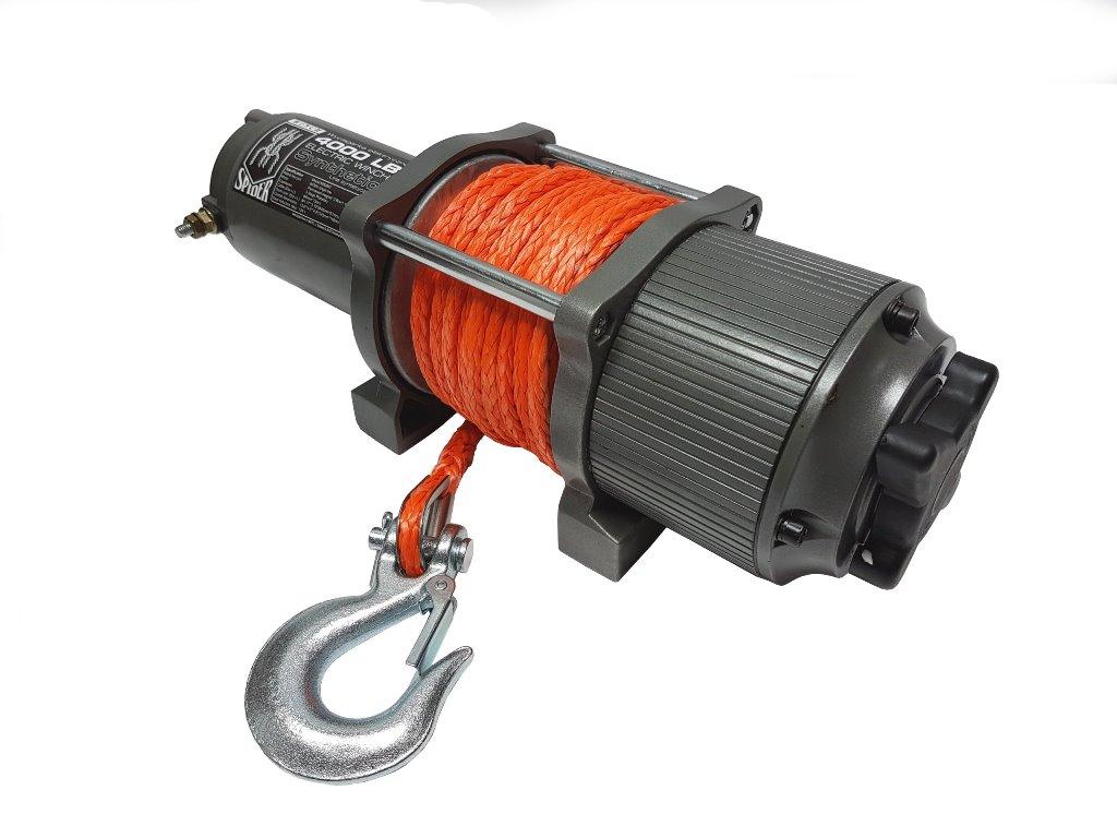Troliu electric 12 volti 4000 lbs 1814kg coarda sintetica - Bjc tools