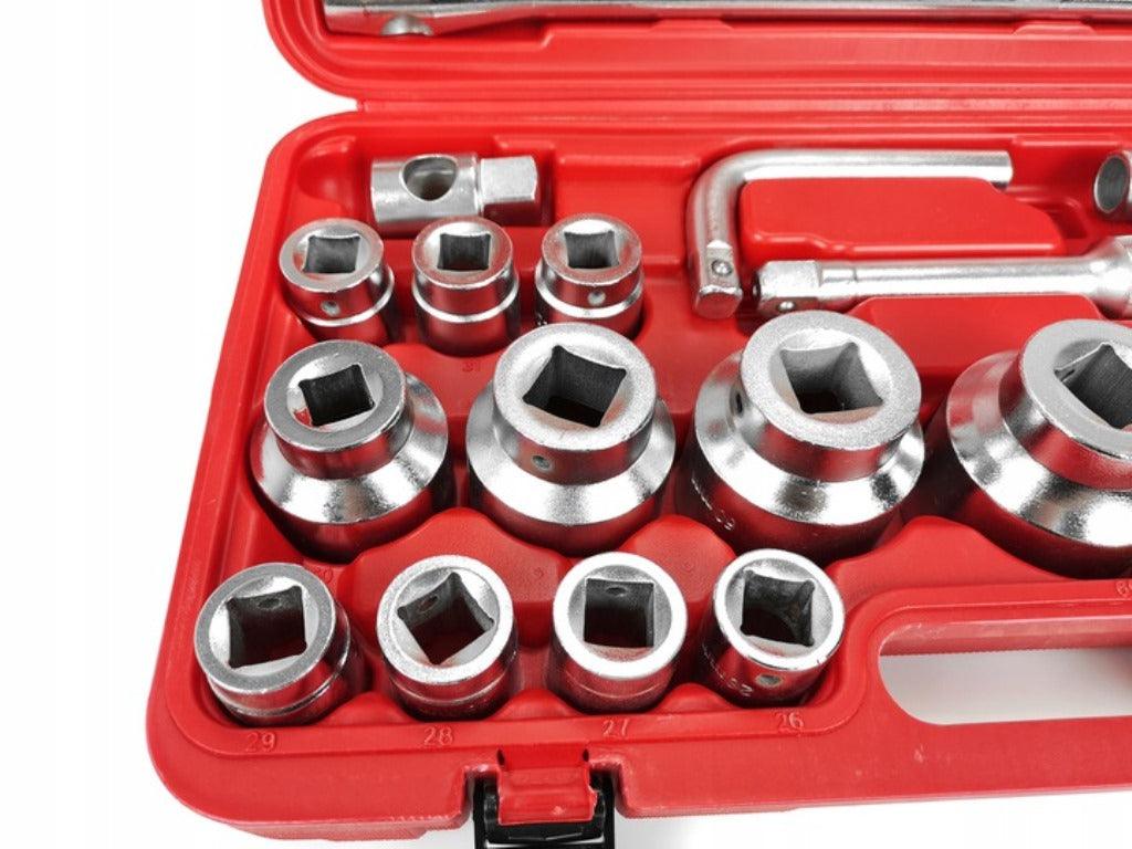 Trusa scule pt camioane 26 piese 3/4 si 1 tol in 12 laturi - Bjc tools