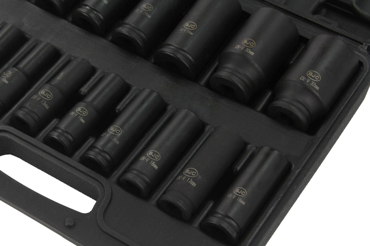 Trusa chei tubulare de impact 1/2 profesionala 16 piese 10-32mm - Bjc tools