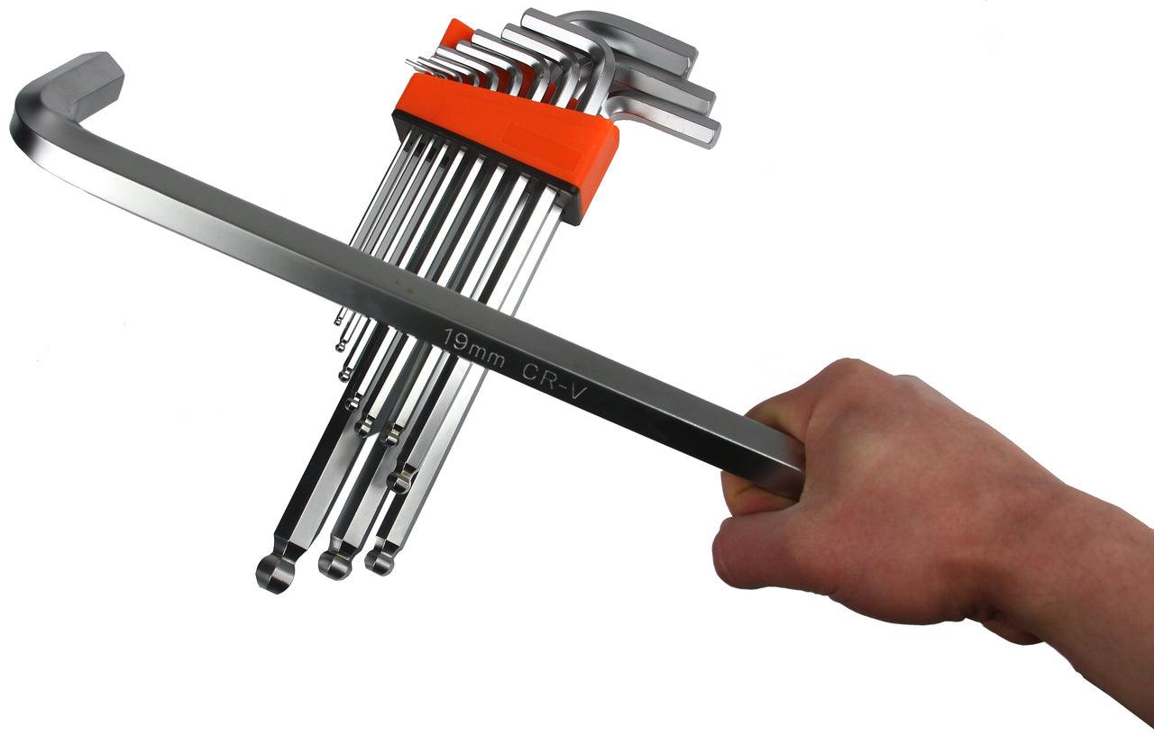 Set chei imbus cu bila si maner hexagon profesional 2mm - 19mm 13 piese - Bjc tools Imagine principală a produsului