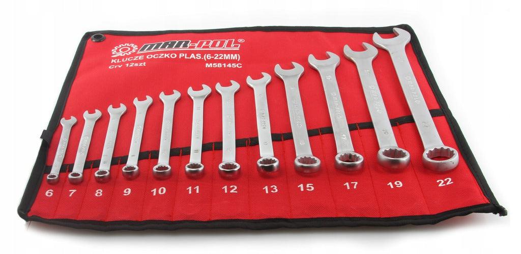 Set chei combinate fixe inelare 12 piese chrome vanadium 6 - 22 mm - Bjc tools