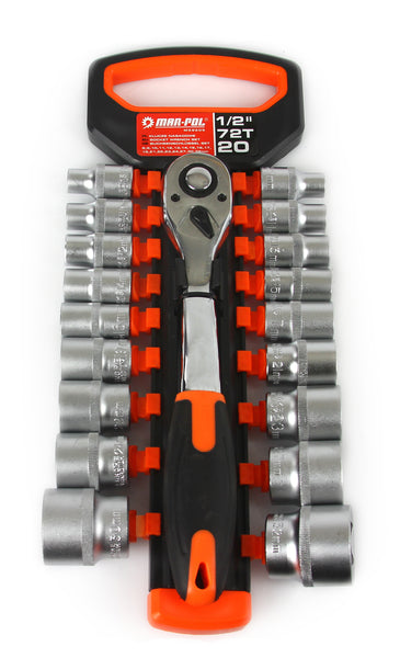 Set chei clichet si tubulare 1/2 profesional clichet 72 dinti 6 - 32 mm - Bjc tools